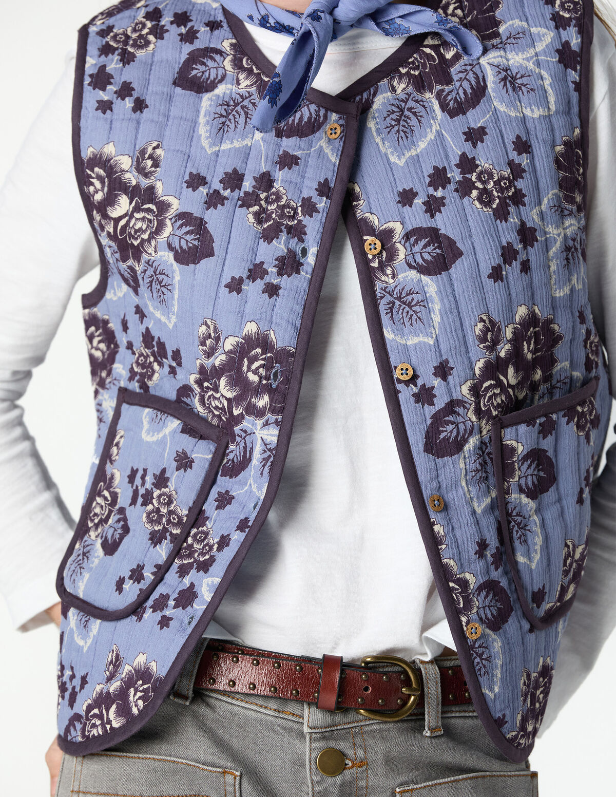 COLETE PRINT VINTAGE ANILINE BLUE