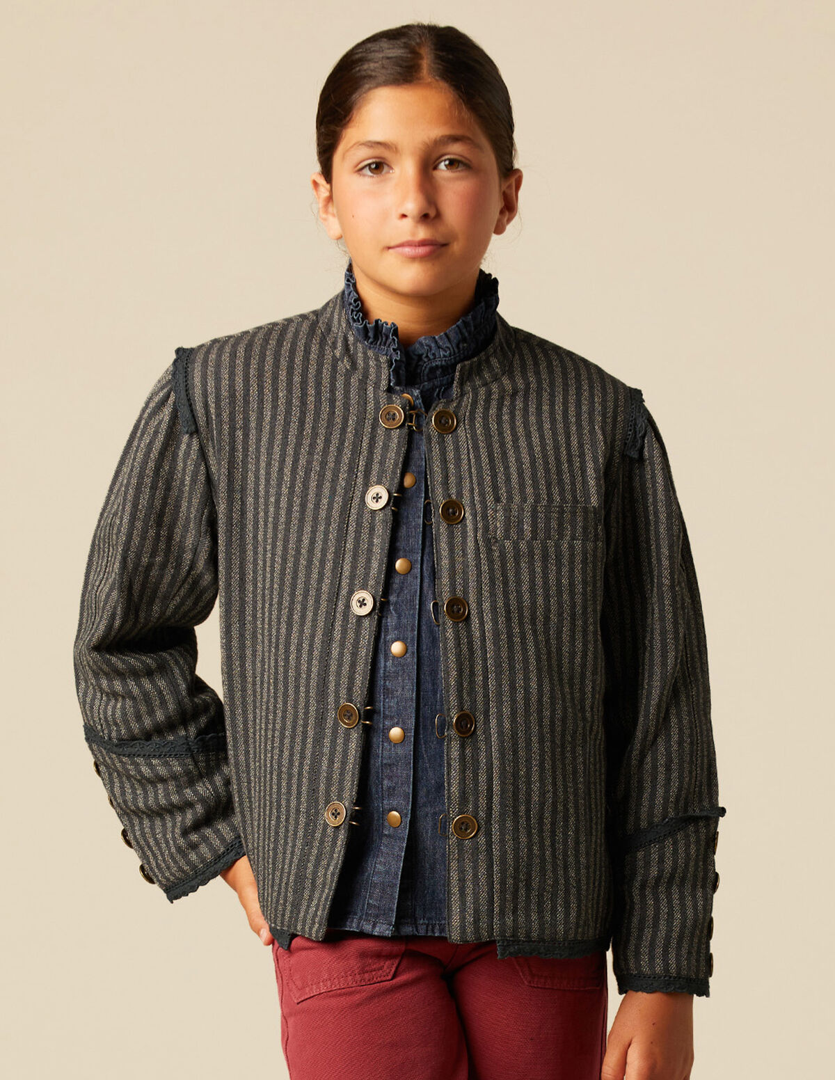 GREY STRIPED JACKET