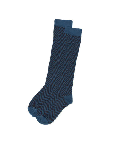 Blue herringbone socks - Socks - Nícoli