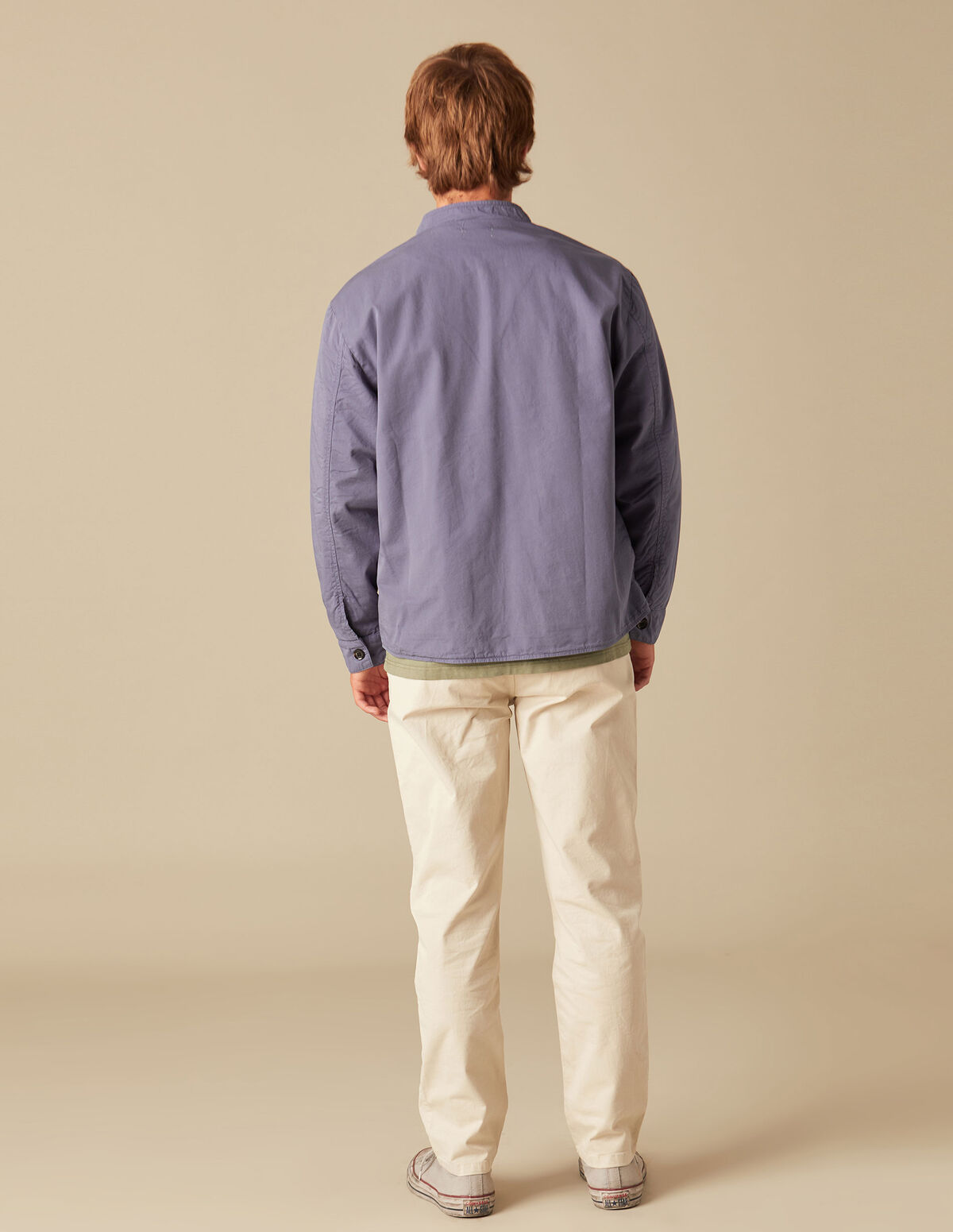 VESTE COL MAO BLEUE
