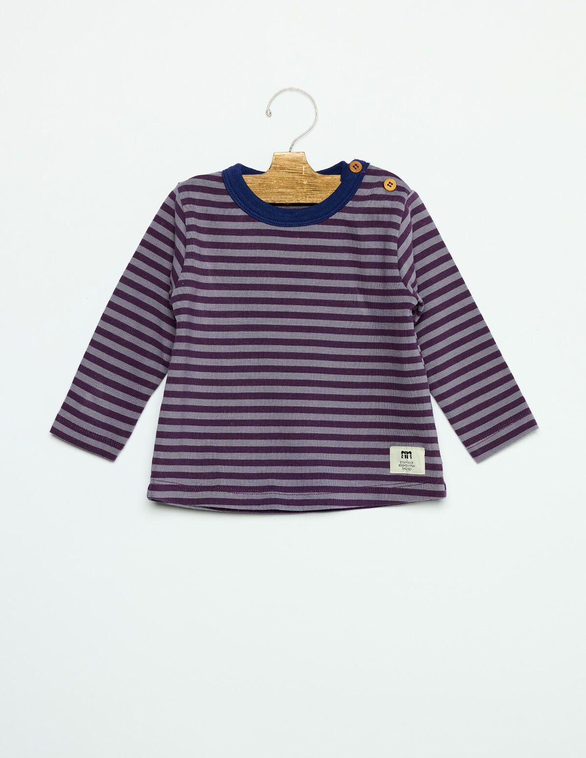 PURPLE STRIPED T-SHIRT