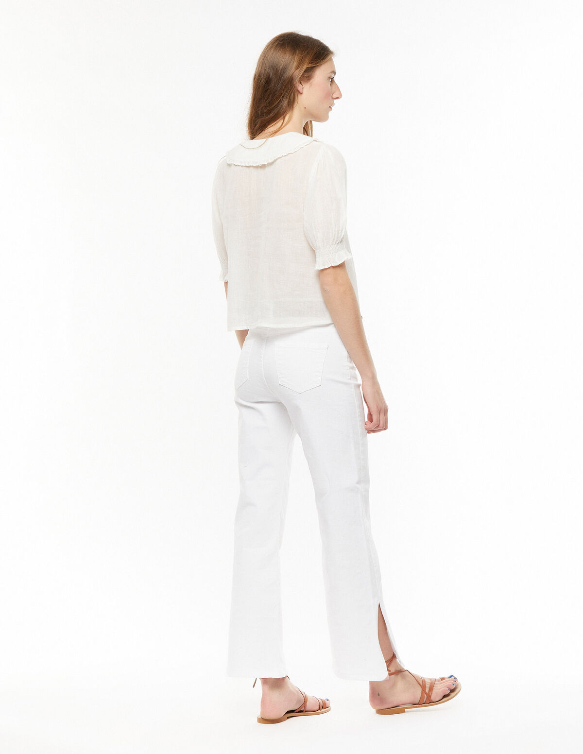 Camisa cuello doble jaretas antracita