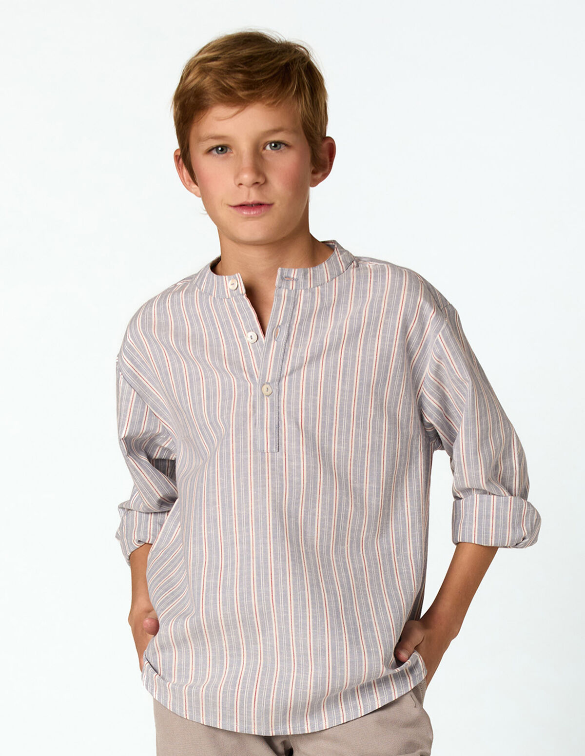 BLUE/RED STRIPED SHIRT