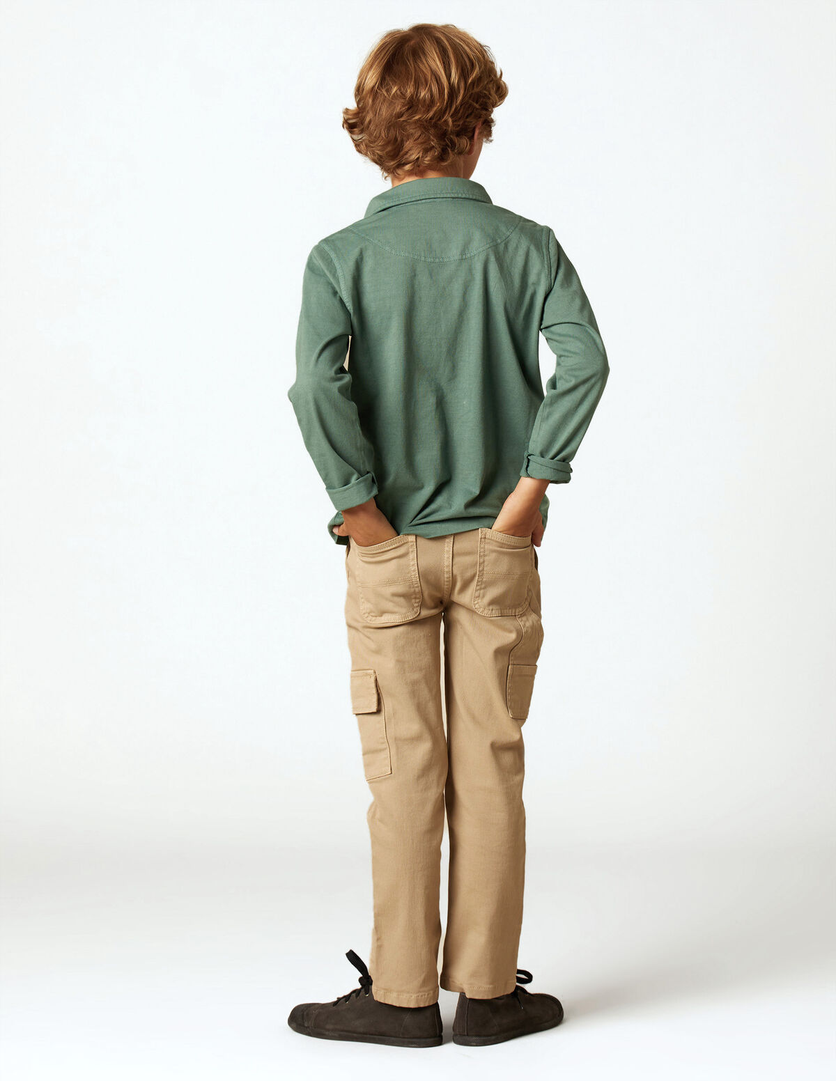 OLIVE CARGO TROUSERS