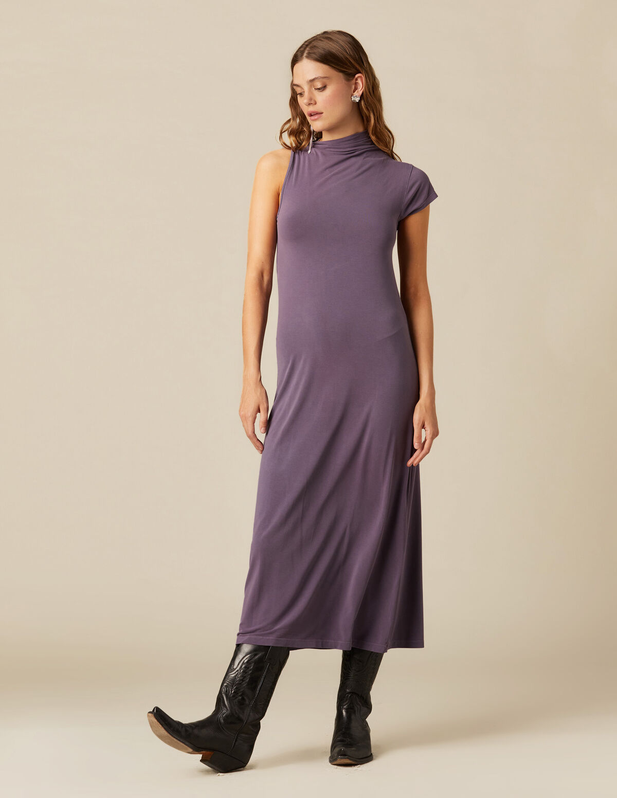 ROBE ASYMÉTRIQUE BLEUE