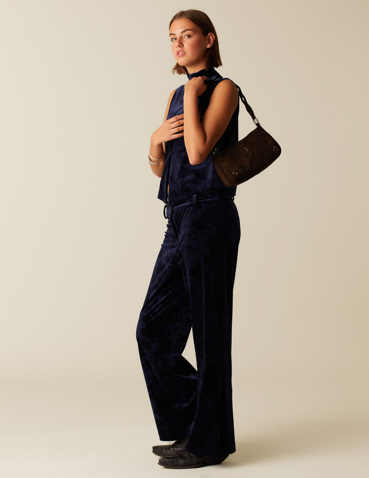 BLUE VELVET TROUSERS