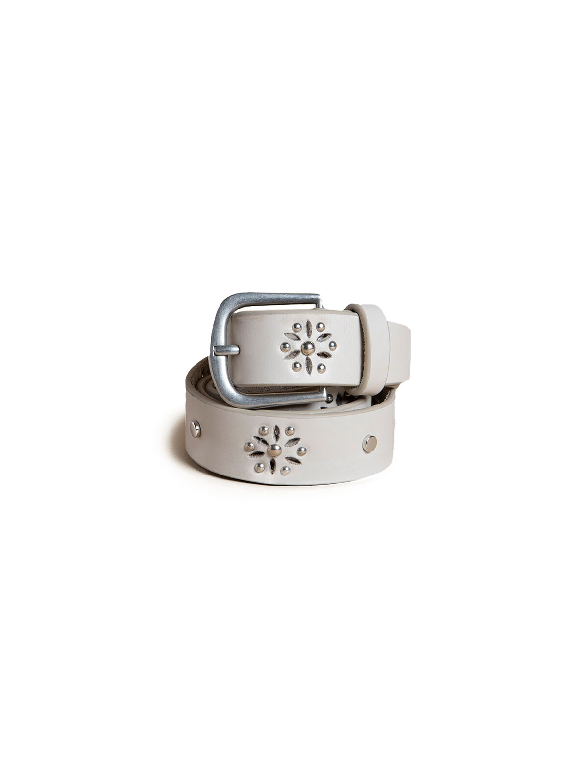 CEINTURE &Eacute;CRU CLOUS FLEUR