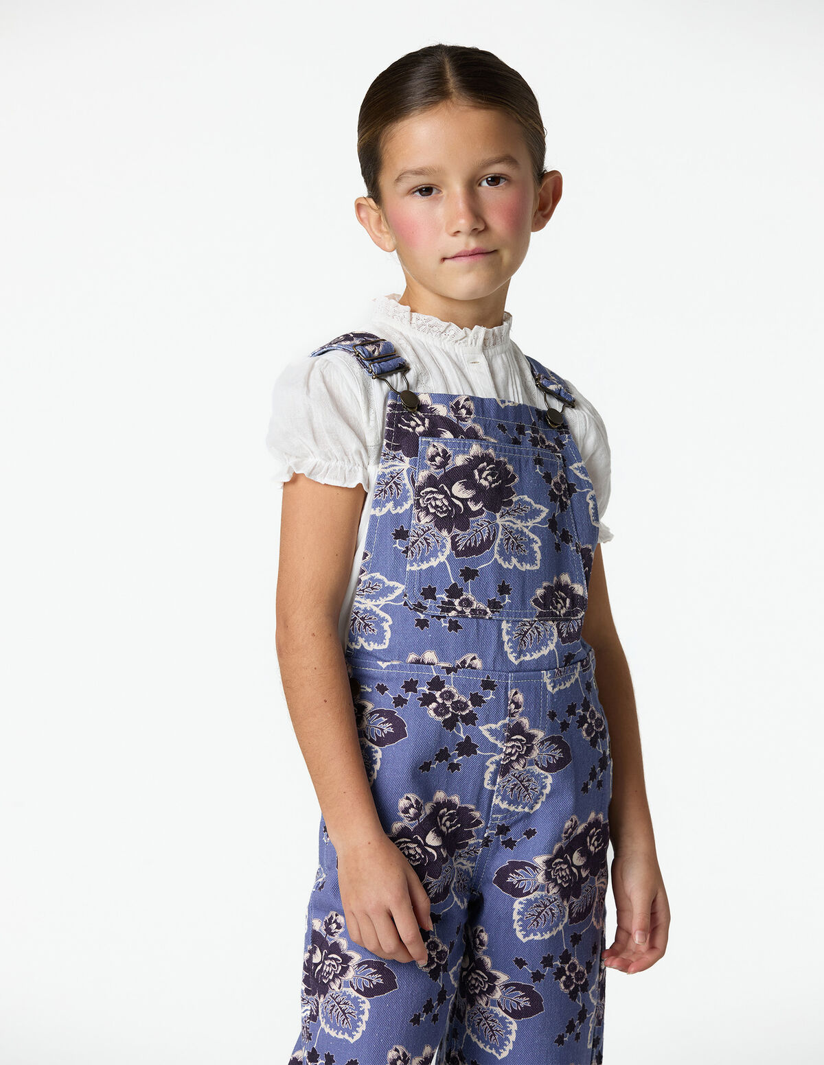 SALOPETTE PRINT VINTAGE BLEU D'ANILINE