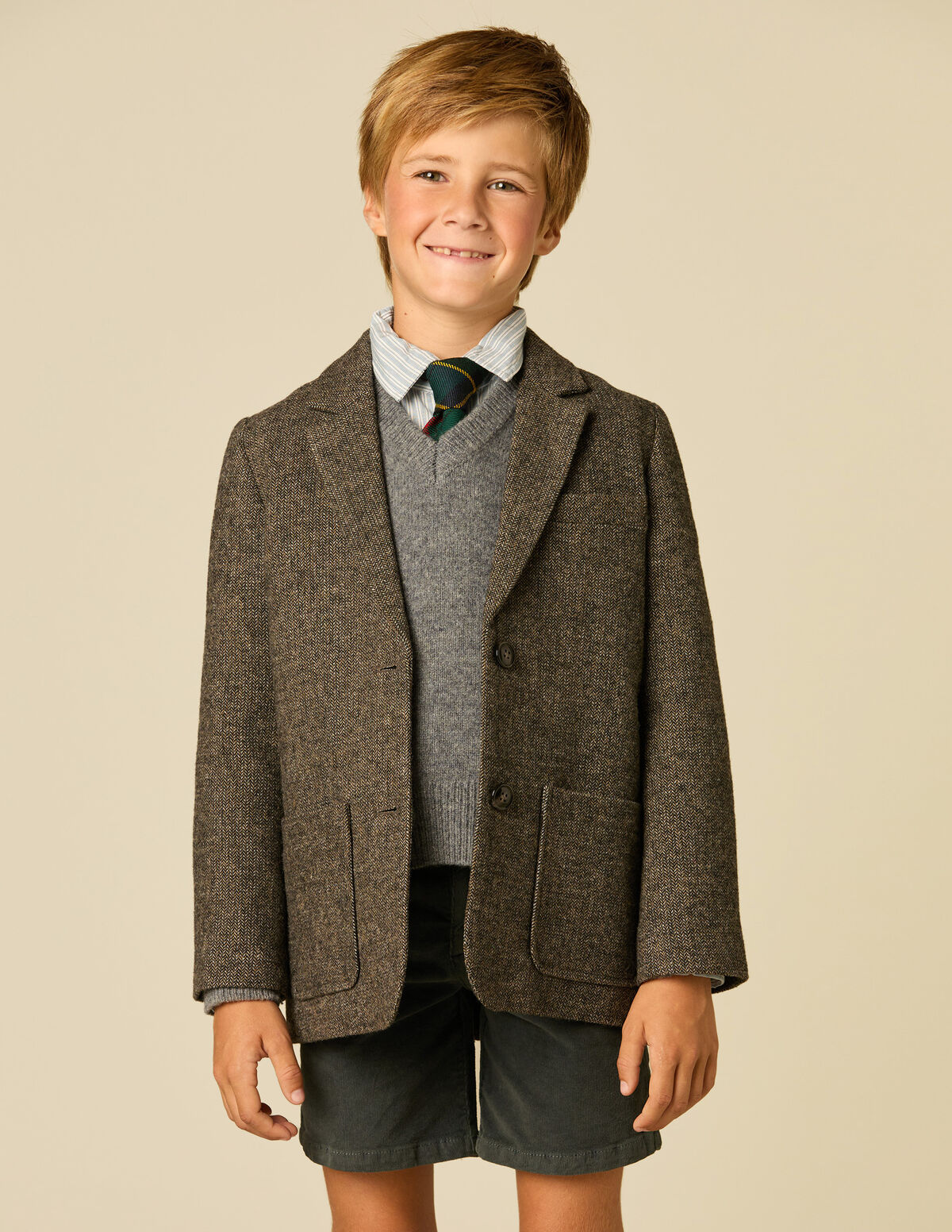 BLAZER ESPIGA CINZENTO