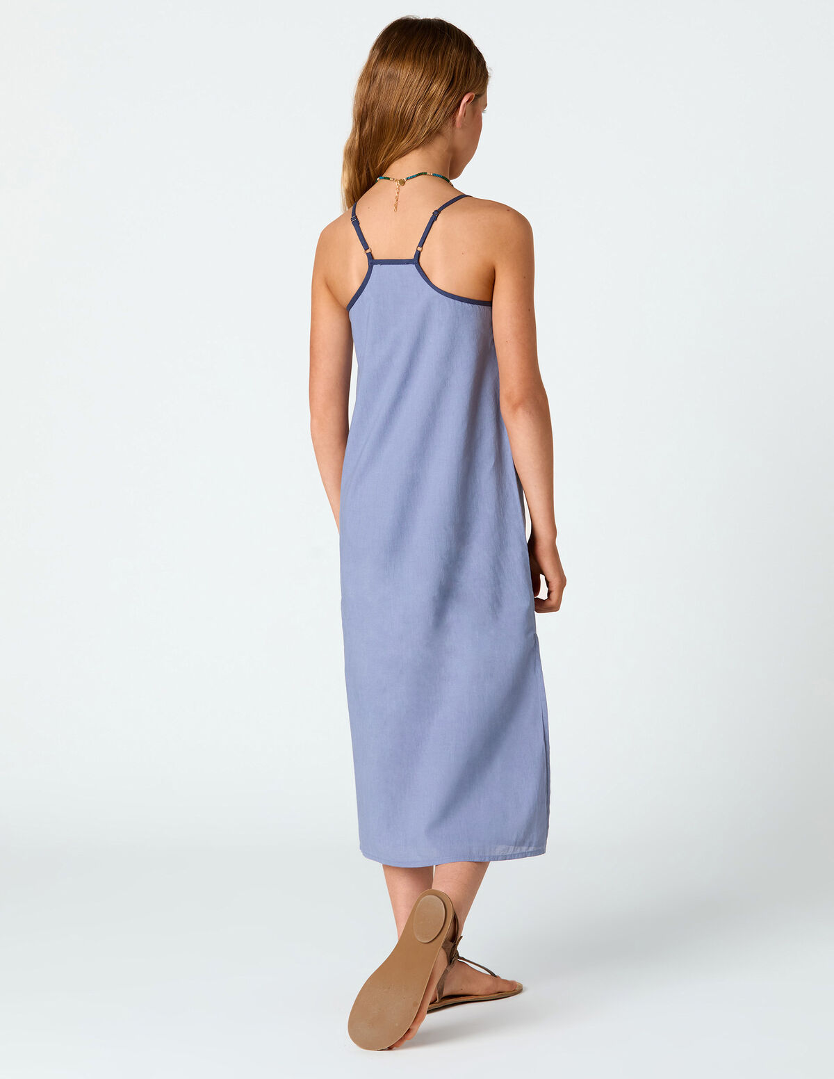 LEAVES EMBROIDERED DRESS