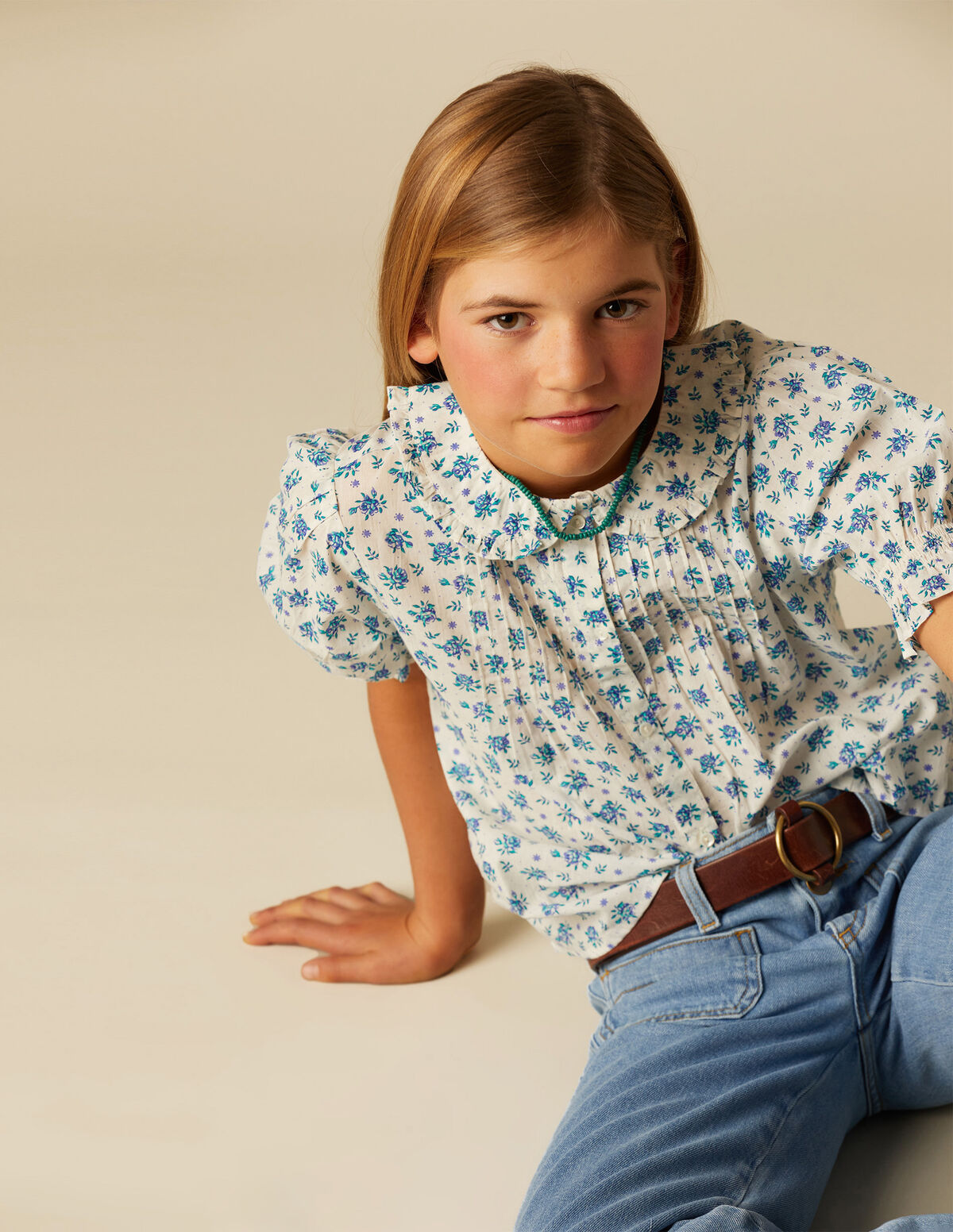 CAMISA FLORES AZUL