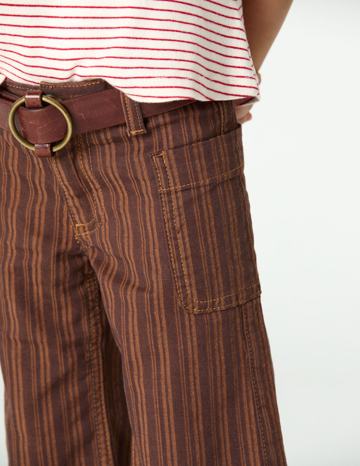 PANTALON JEAN RAYURES BLEUES