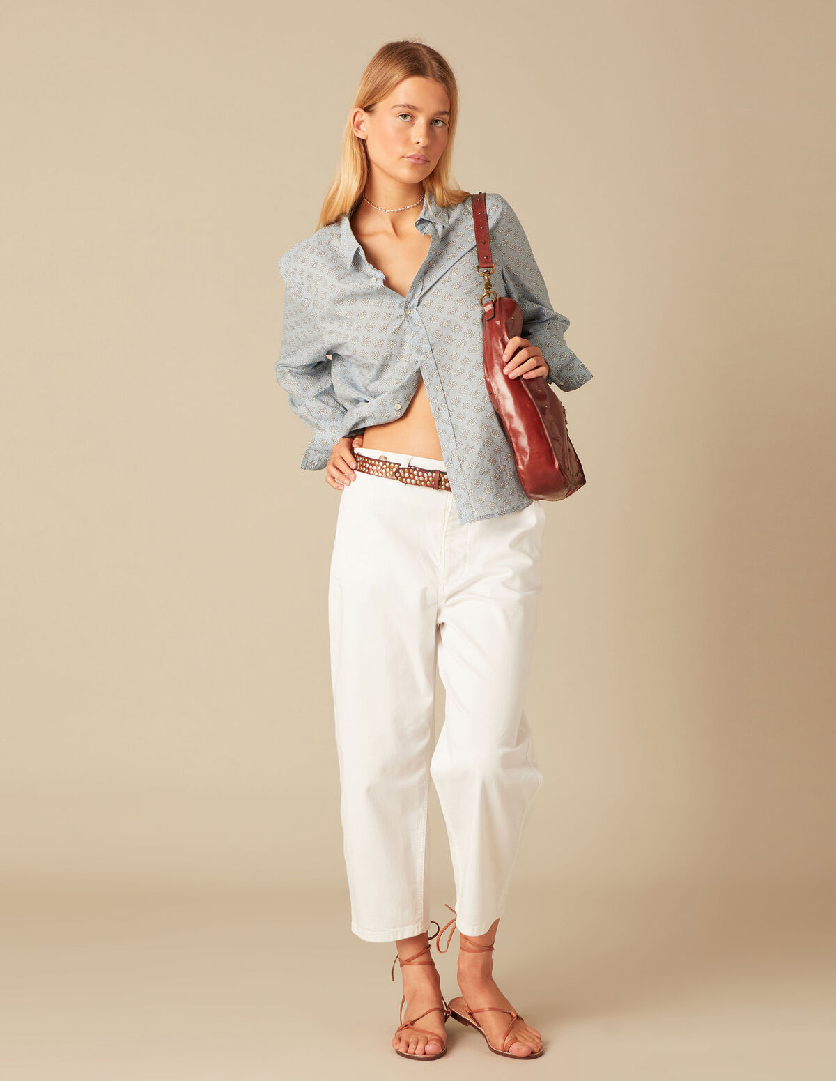 CAMISA HOJAS AZUL