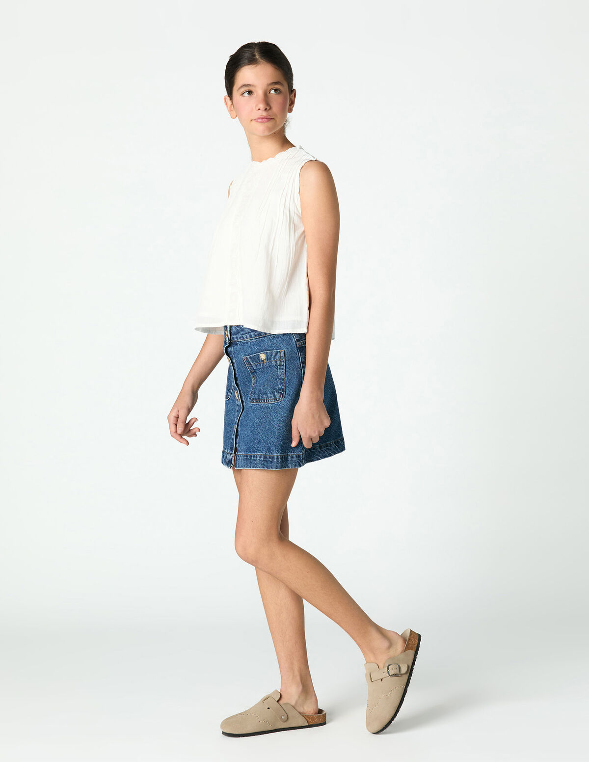 SAIA DENIM BOT&Otilde;ES CRU