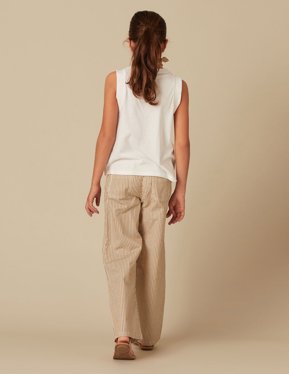BROWN STRIPED TROUSERS