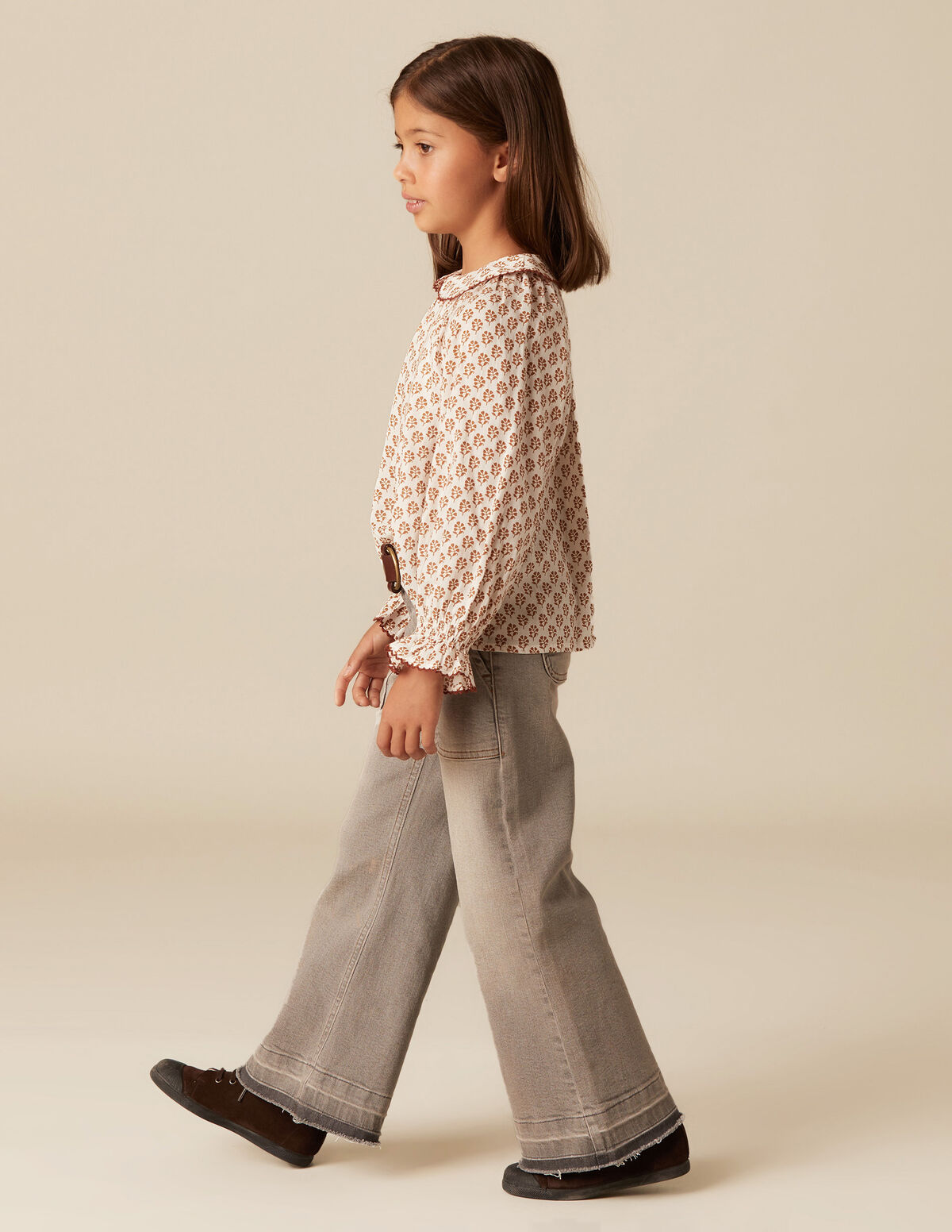 ECRU FLOWER PRINT SHIRT