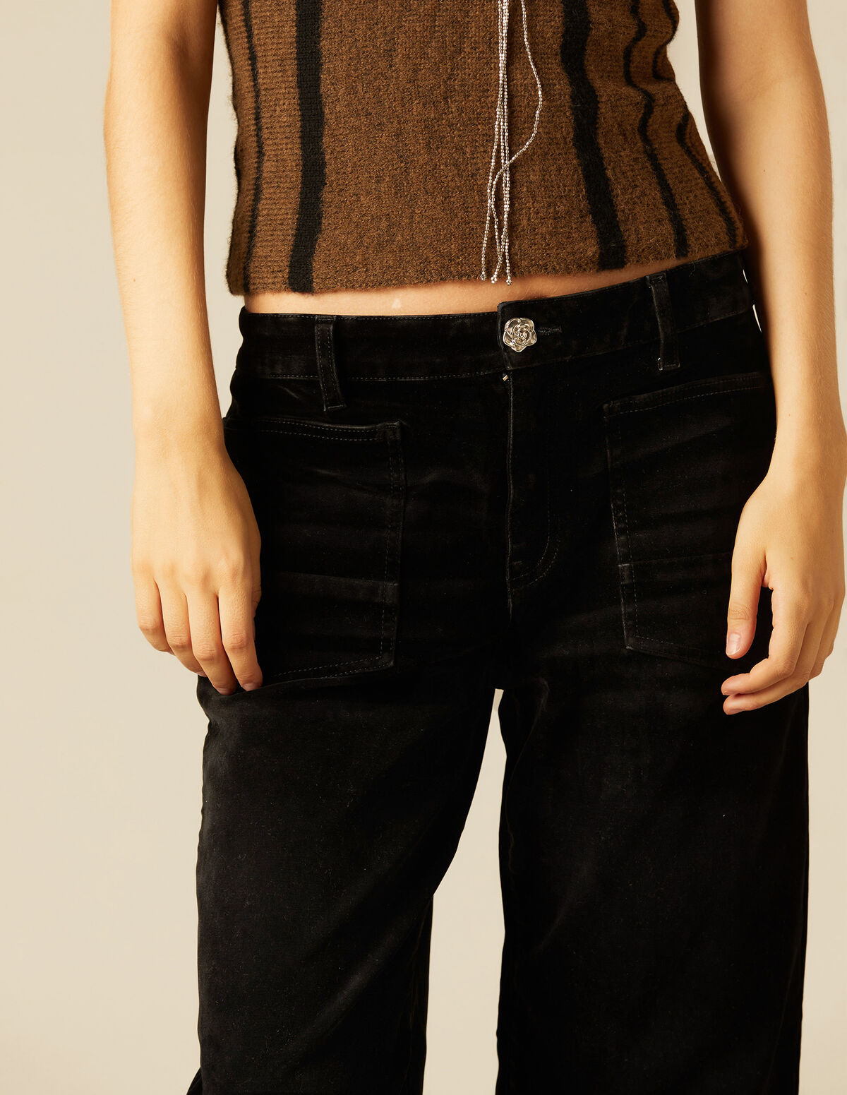MAROON VELVET TROUSERS