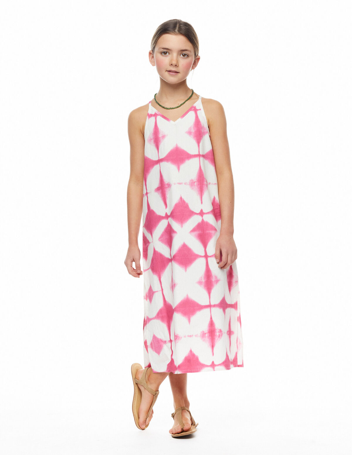 Vestido largo tie dye azul