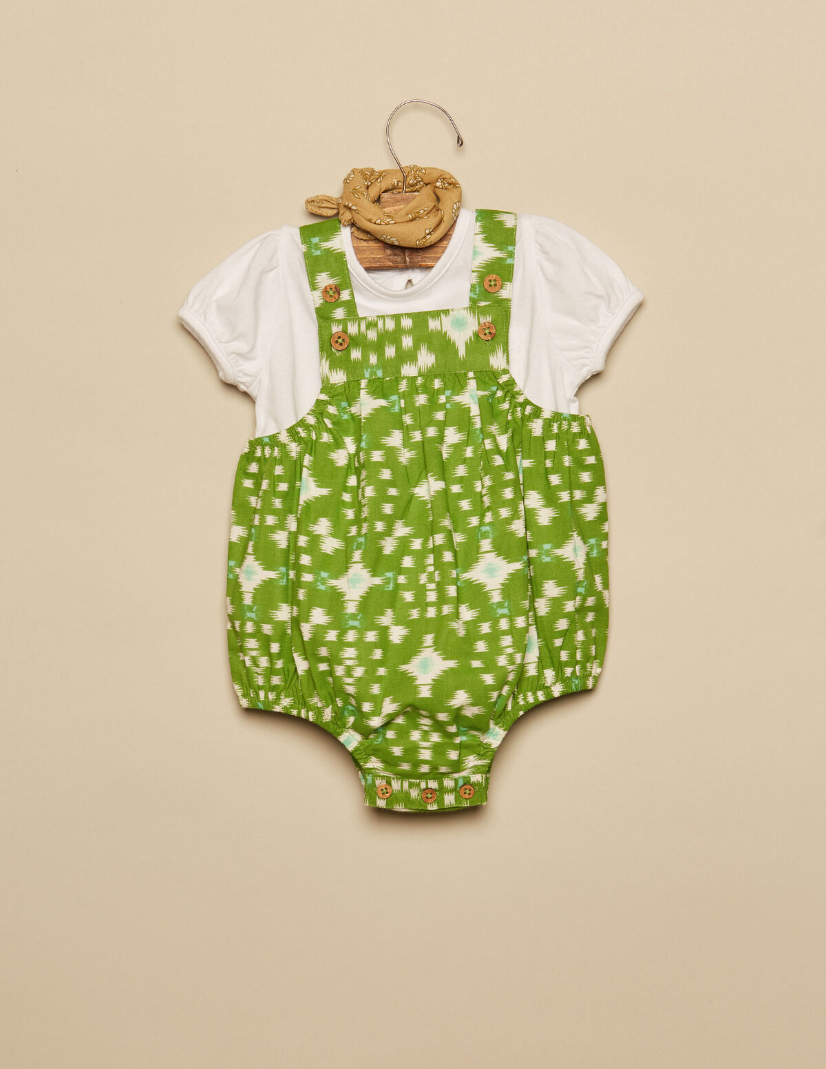 BABYGRO BOTÕES IKAT VERDE
