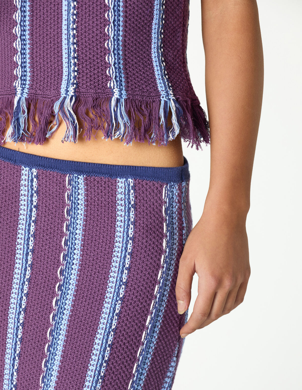 MULTICOLORED FRINGED SKIRT