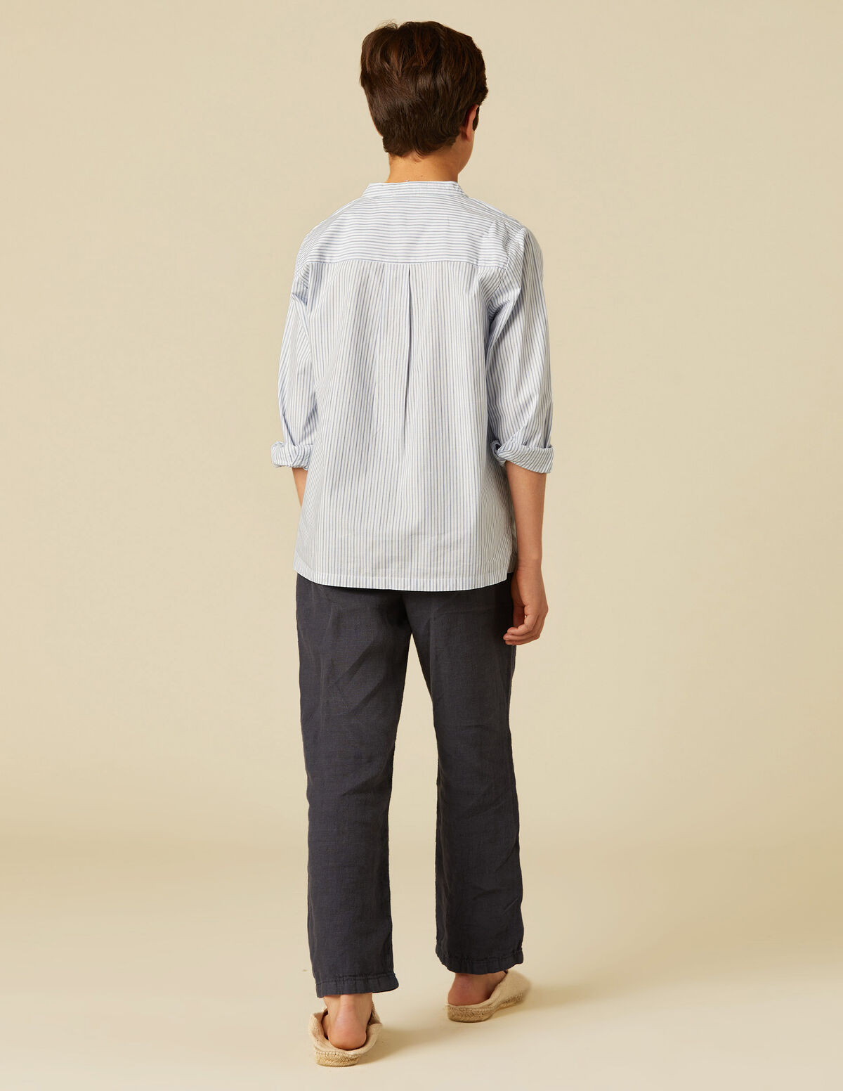 PANTALÓN LINO AZUL OSCURO