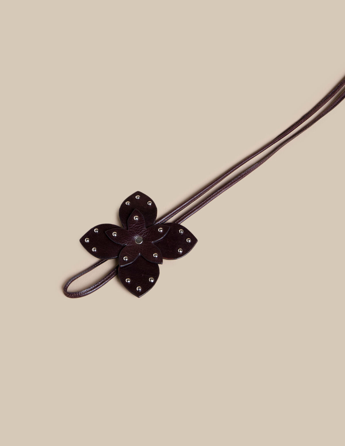 CINTURON FLOR MARRÓN