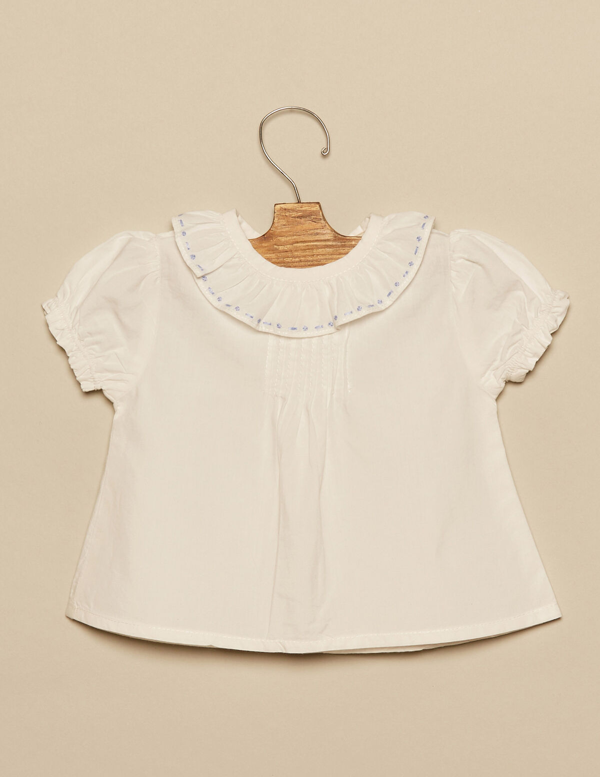 CHEMISE SURPIQÛRES BLEUE
