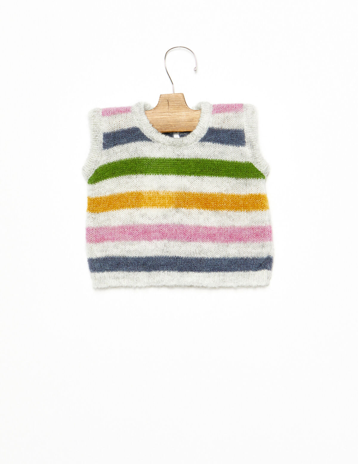 Gilet rayures multicolore