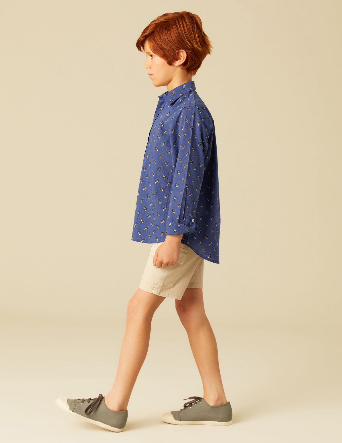 CAMISA HOJAS AZUL