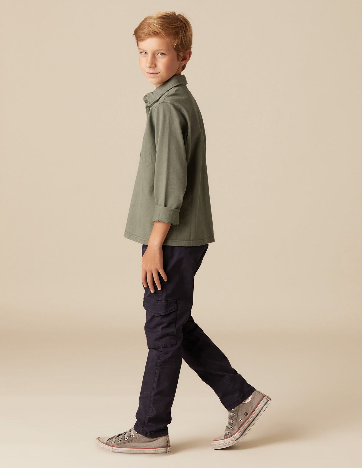 BLUE CARGO TROUSERS