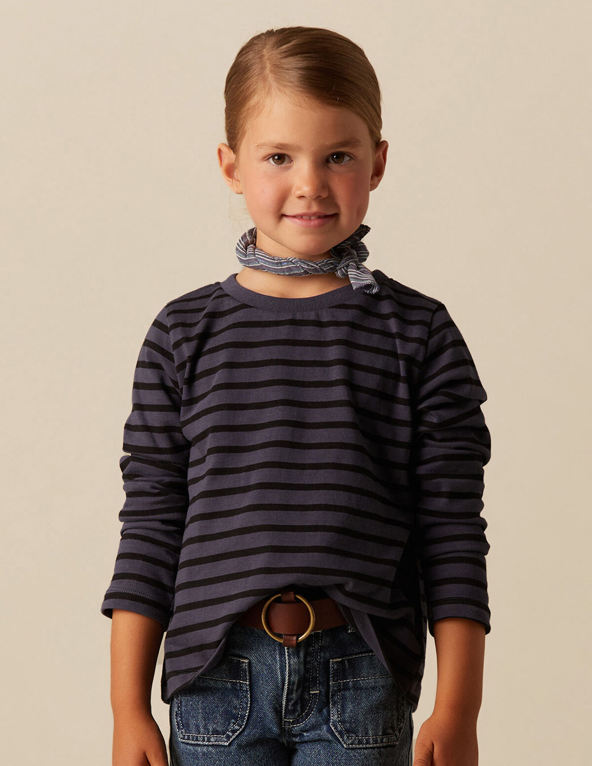 BLUE STRIPED T-SHIRT