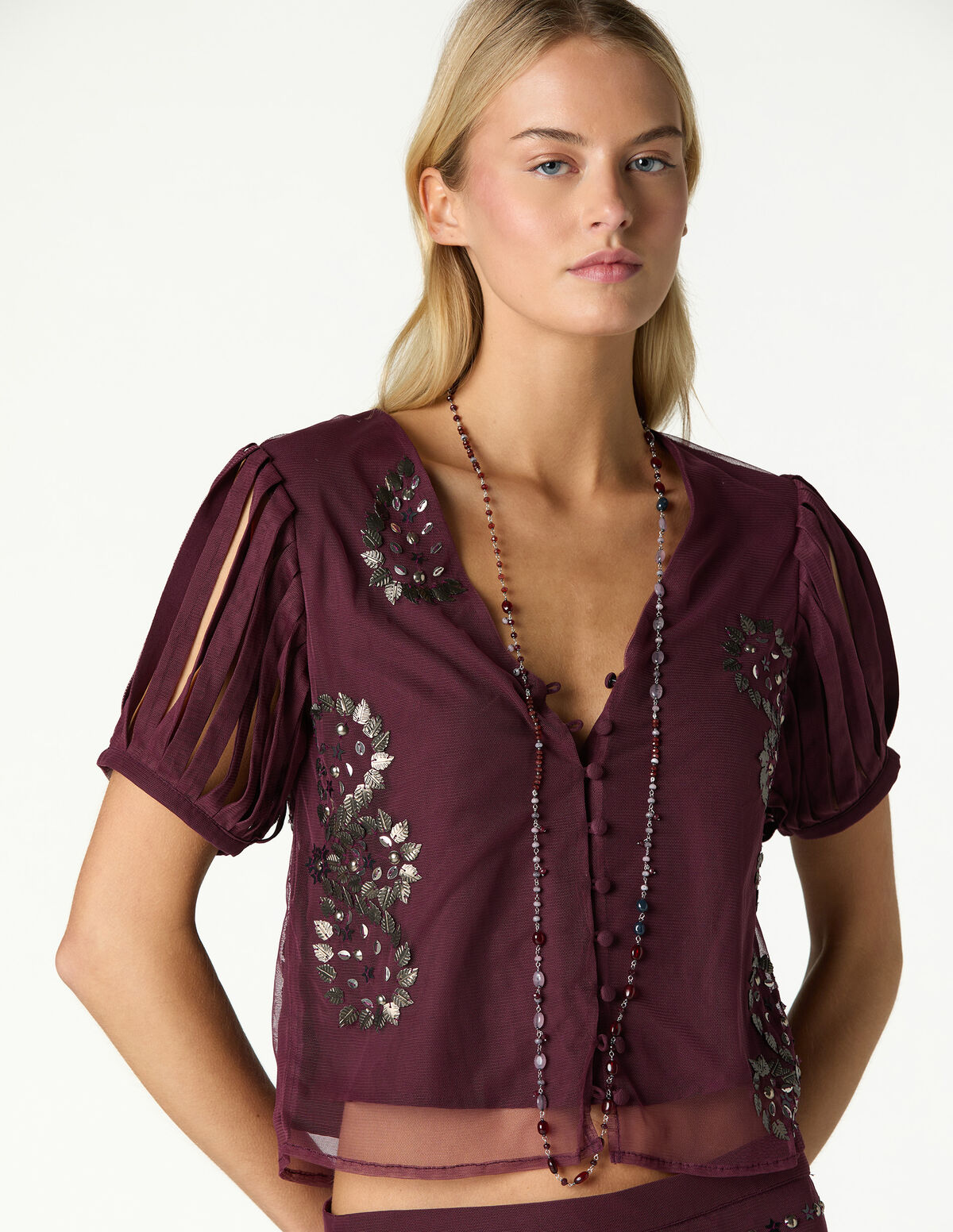 ANTHRACITE EMBROIDERED SHIRT