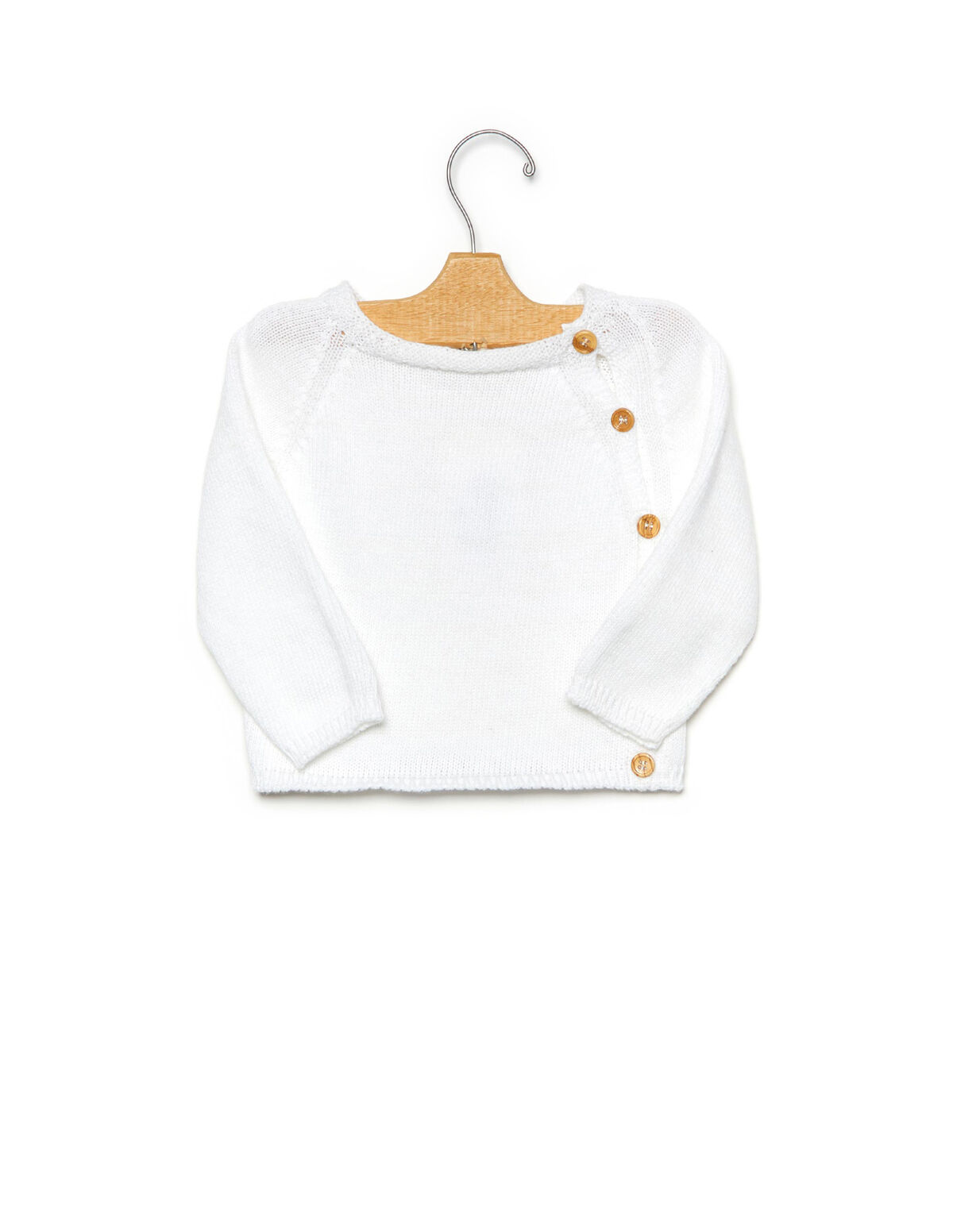 Beige buttoned jumper - Knitwear - Nícoli