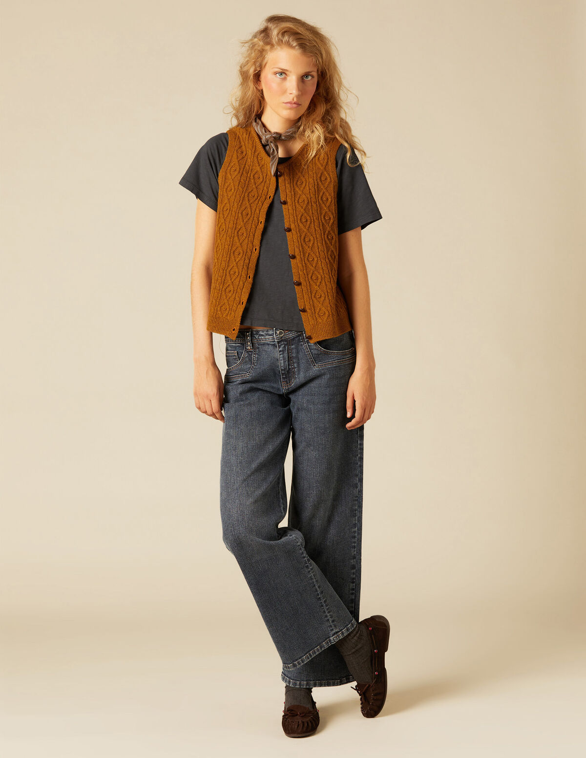 ANTHRACITE STUDDED BELT LOOPS JEANS