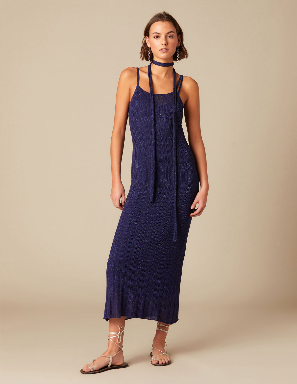 VESTIDO PUNTO AZUL DIBUJO