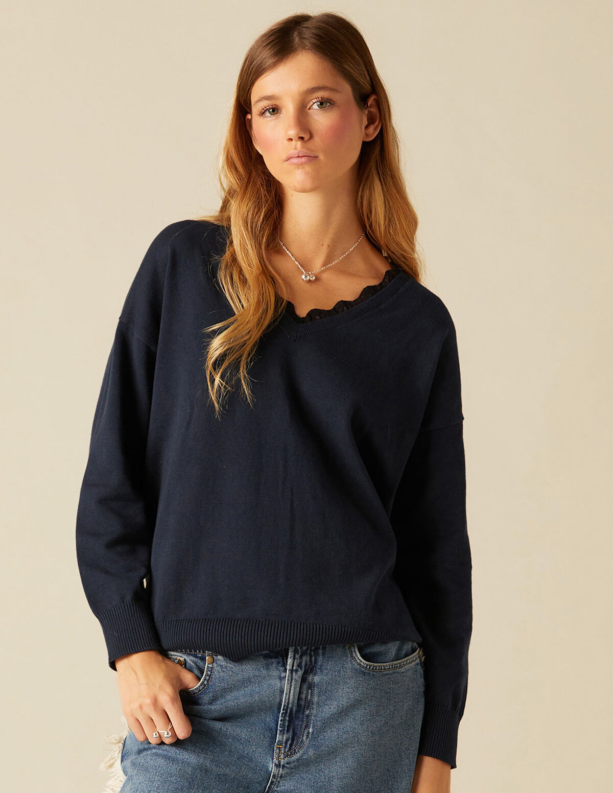 BLUE LACE JUMPER