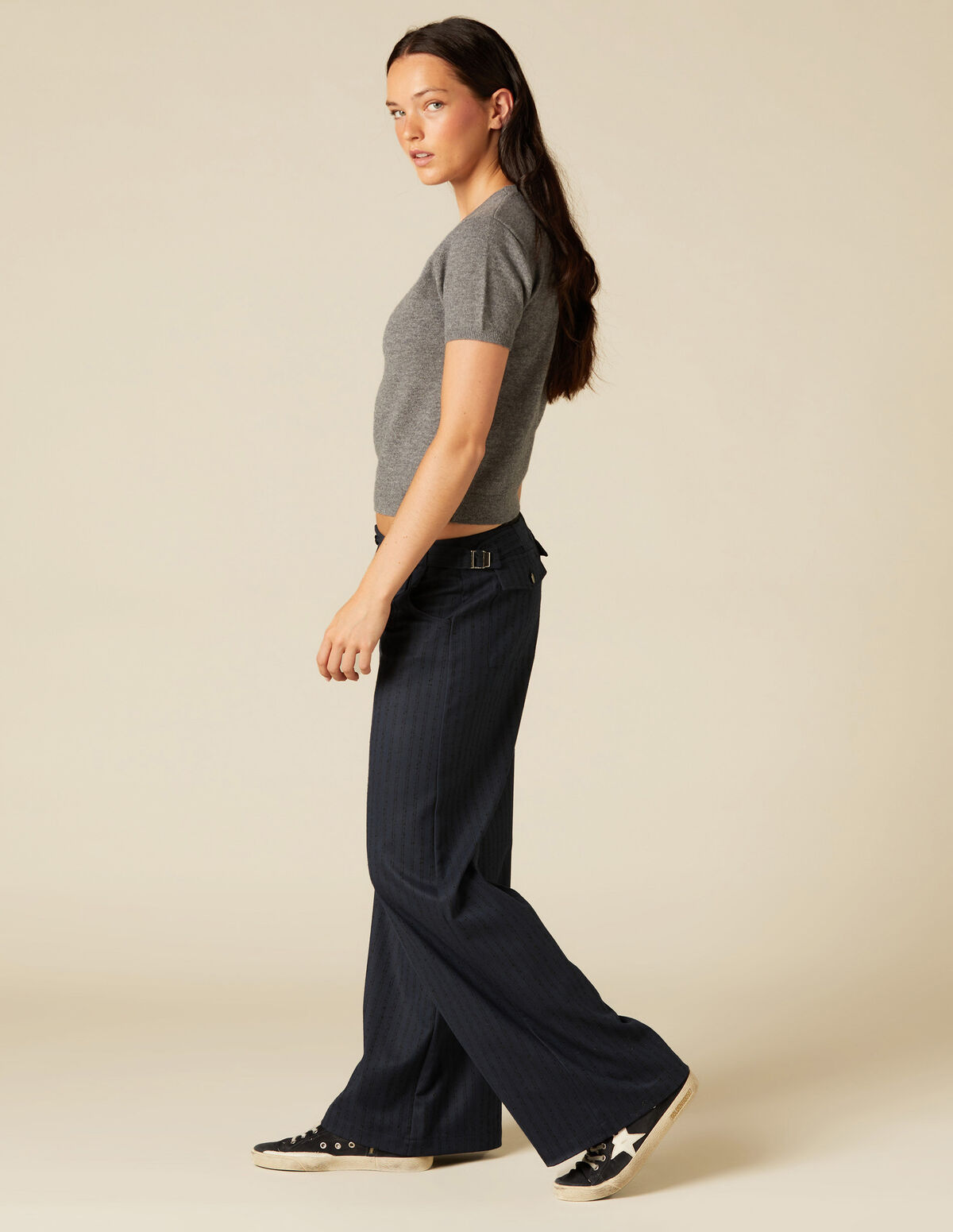 GREY SHORT-SLEEVED JUMPER