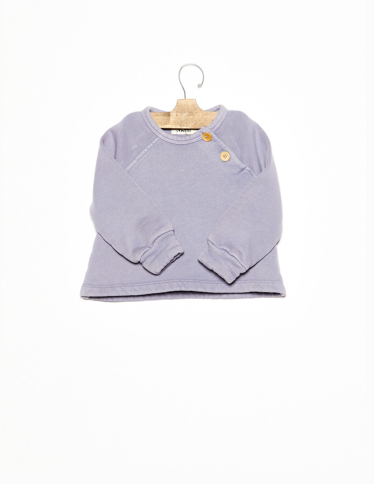 Blue sweatshirt buttons