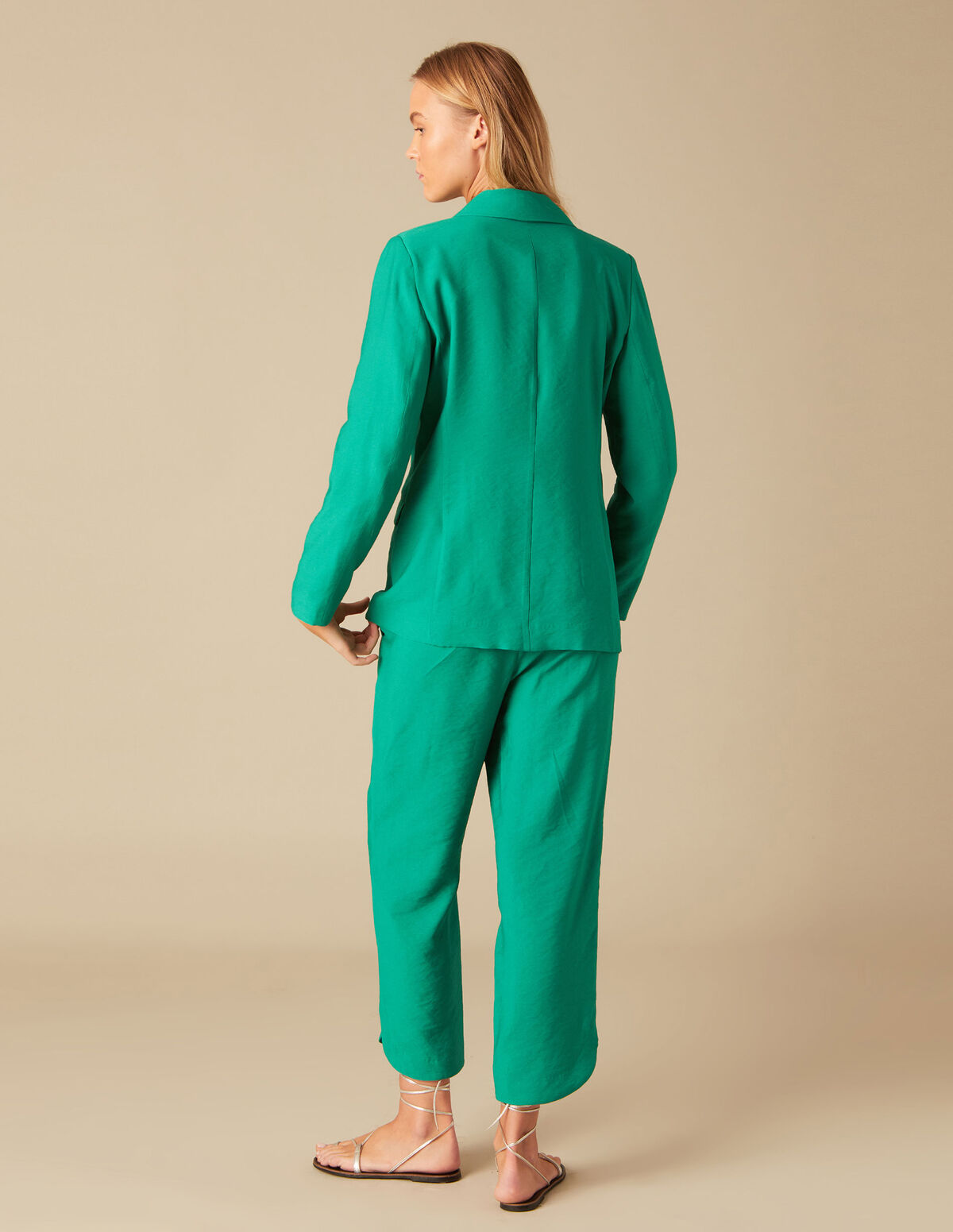 PANTALON OUVERTURE LATÉRALE JAUNE