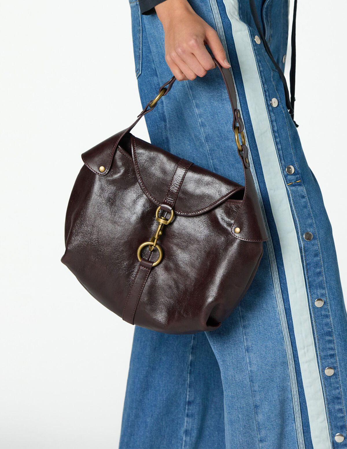 BOLSO SOLAPA MARR&Oacute;N