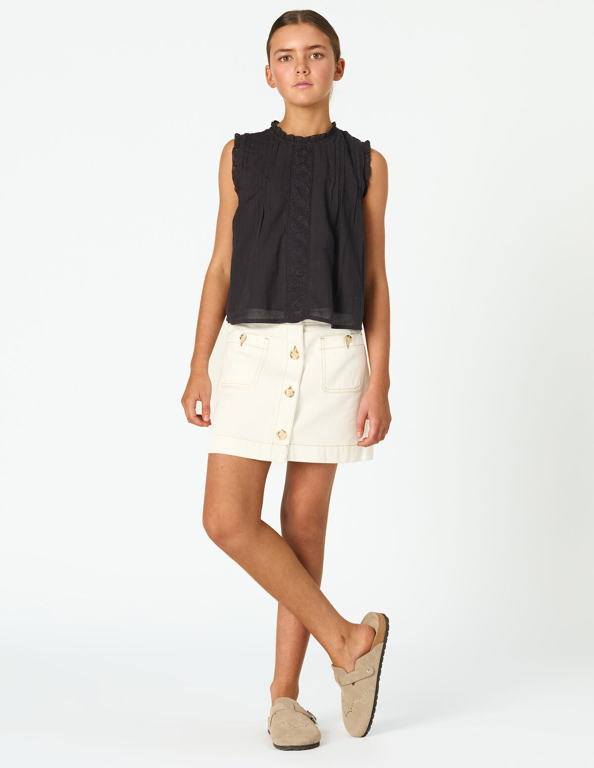 TOP NERVURAS ANTRACITE