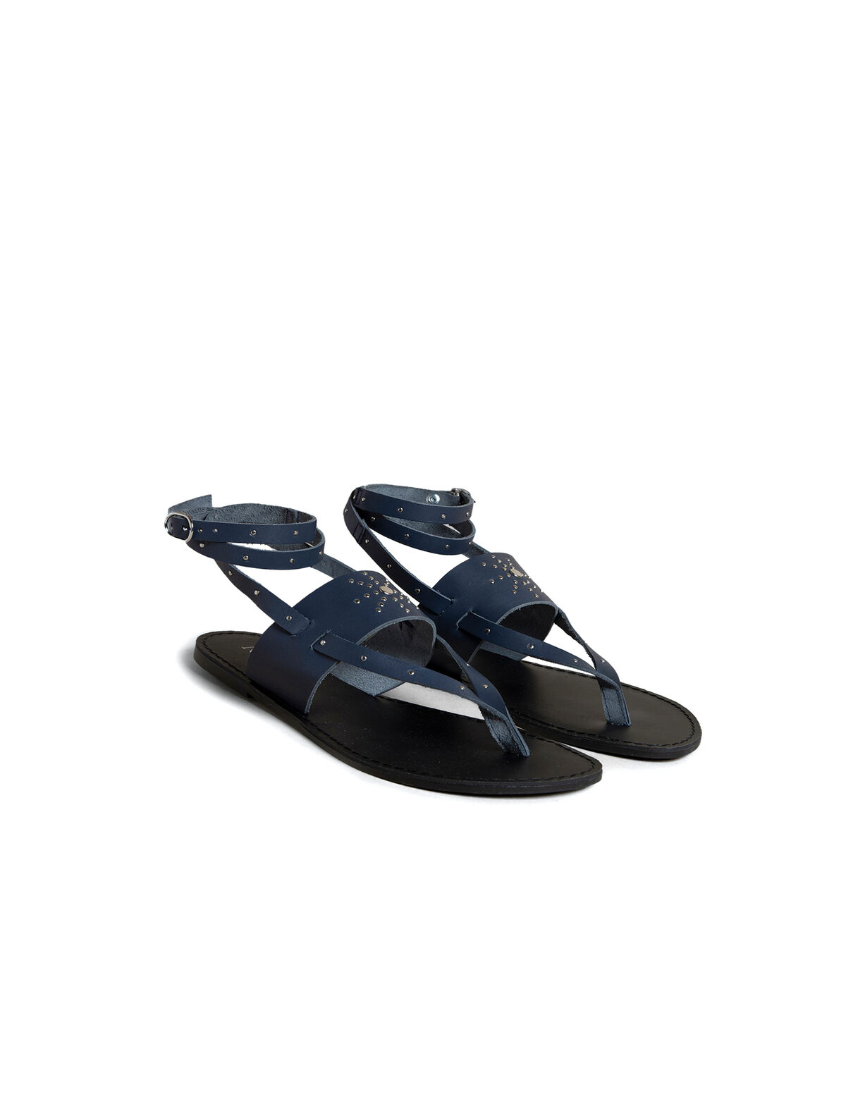 SANDALES BLEUES CLOUT&Eacute;ES