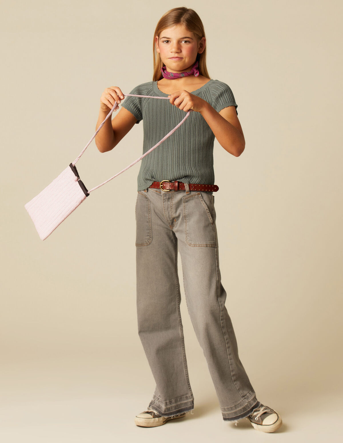 Blue wide leg jeans