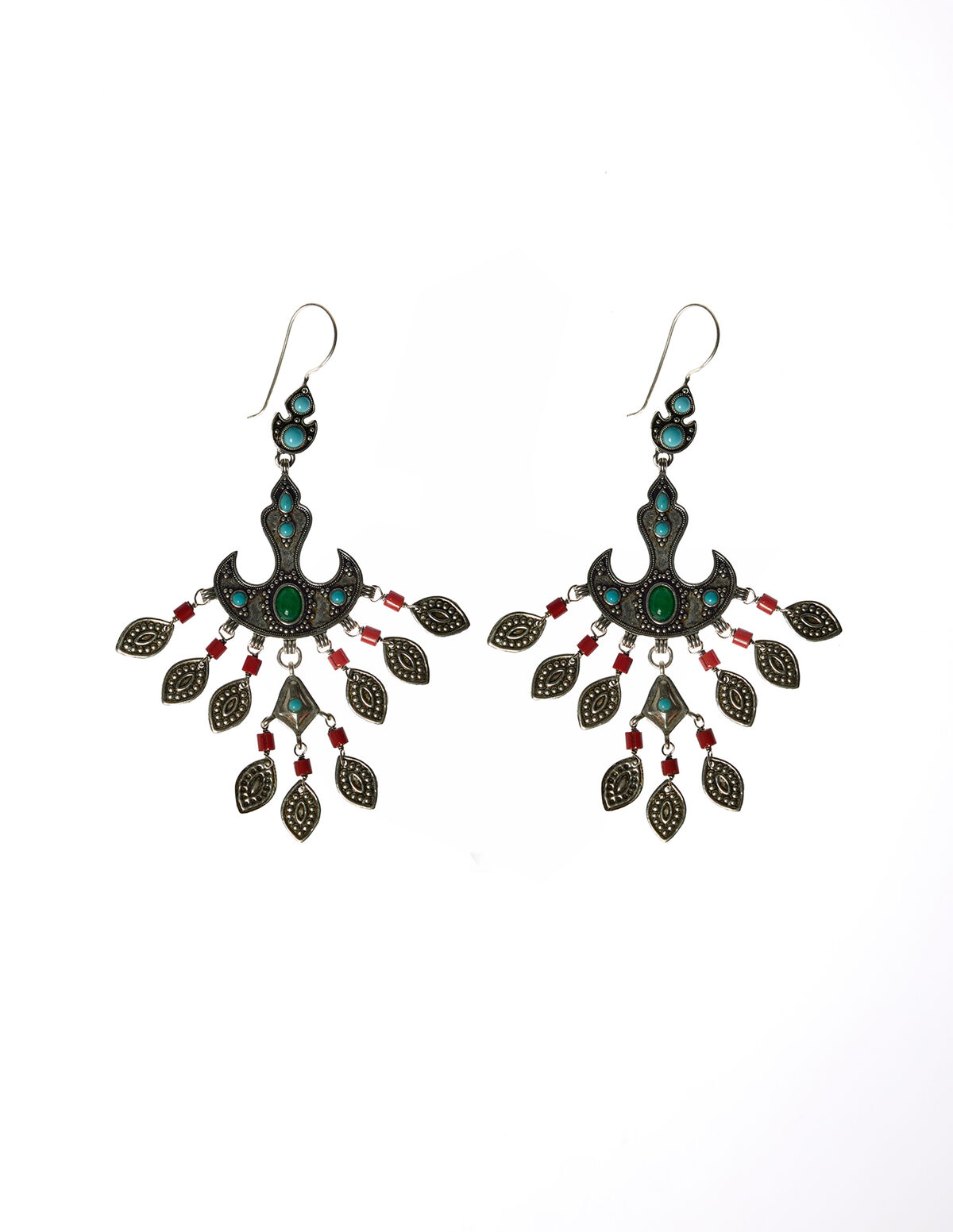 SILVER ETHNIC EARRINGS