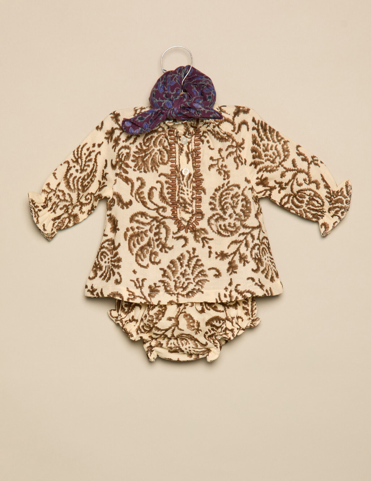 CALÇÕES FLORAL VINTAGE BROWN