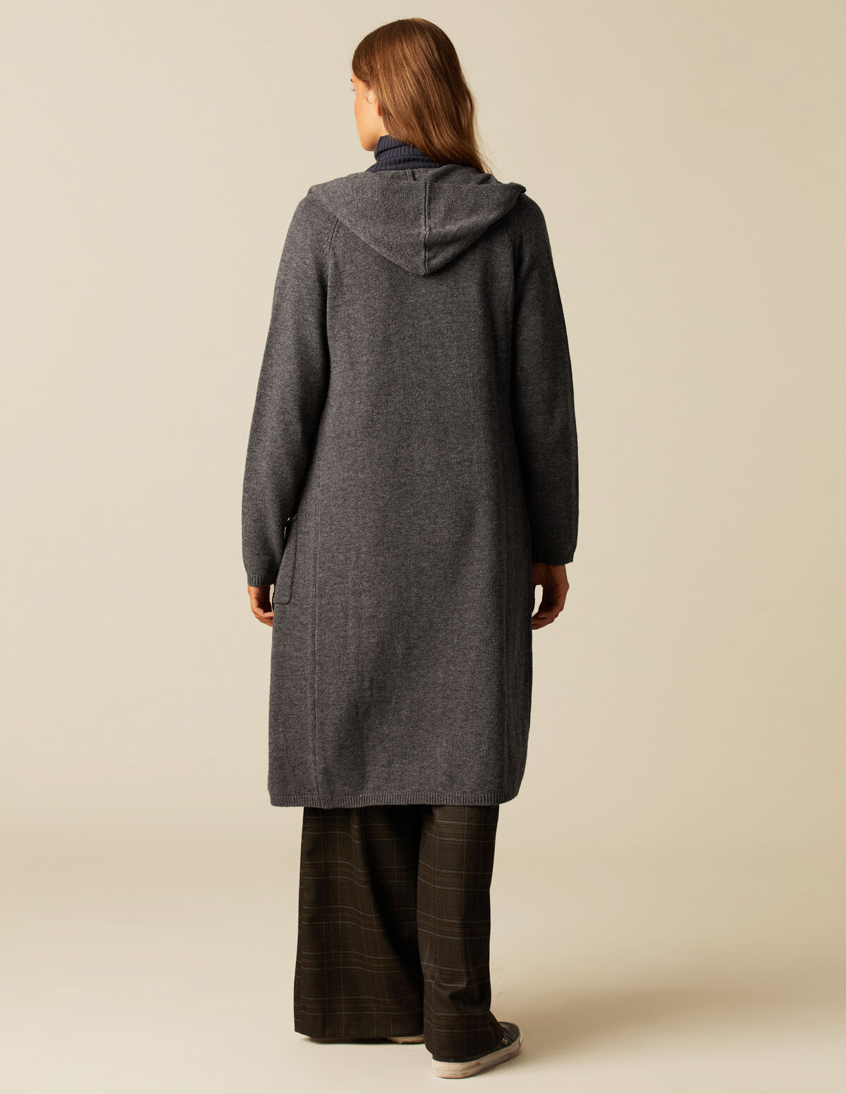 VESTE LONGUE CAPUCHE ANTHRACITE