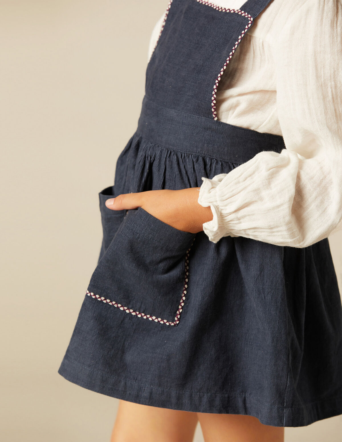MOOR CORDUROY PINAFORE DRESS