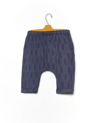 Cobalt double stripe long baby bloomers - View all > - Nícoli