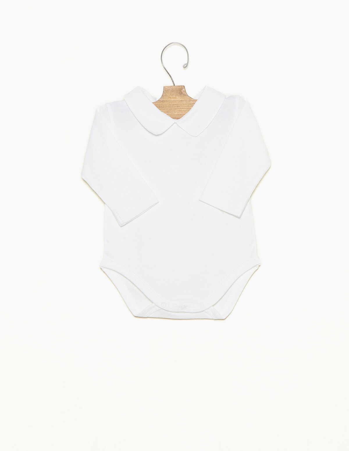 White Peter Pan collar bodysuit