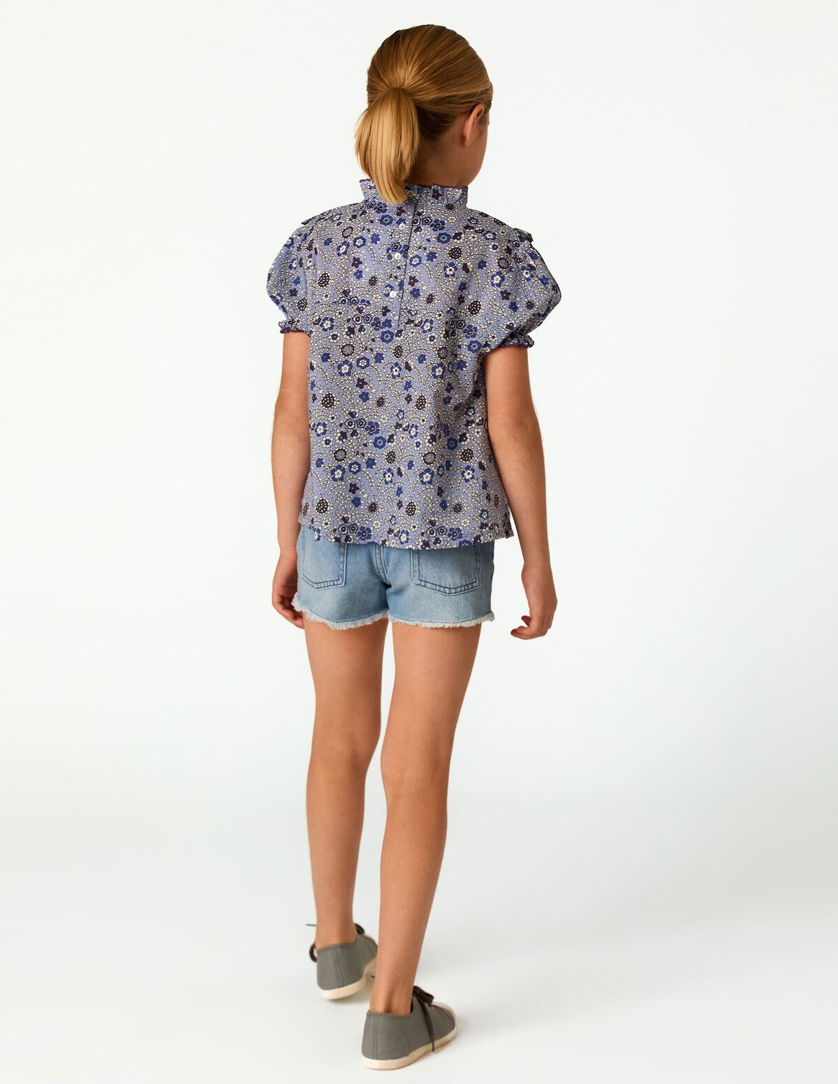 BLUE FLORAL PRINT SHIRT 